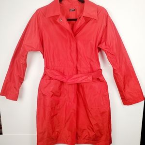 Jil Sander Navy Red Trench Coat SZ S